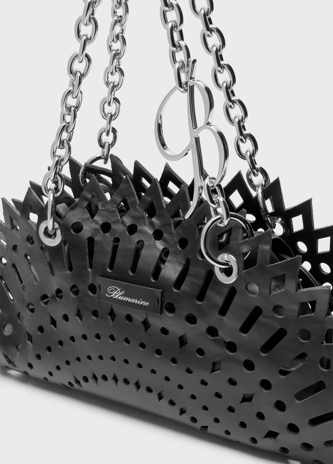 close crop on geometric openwork