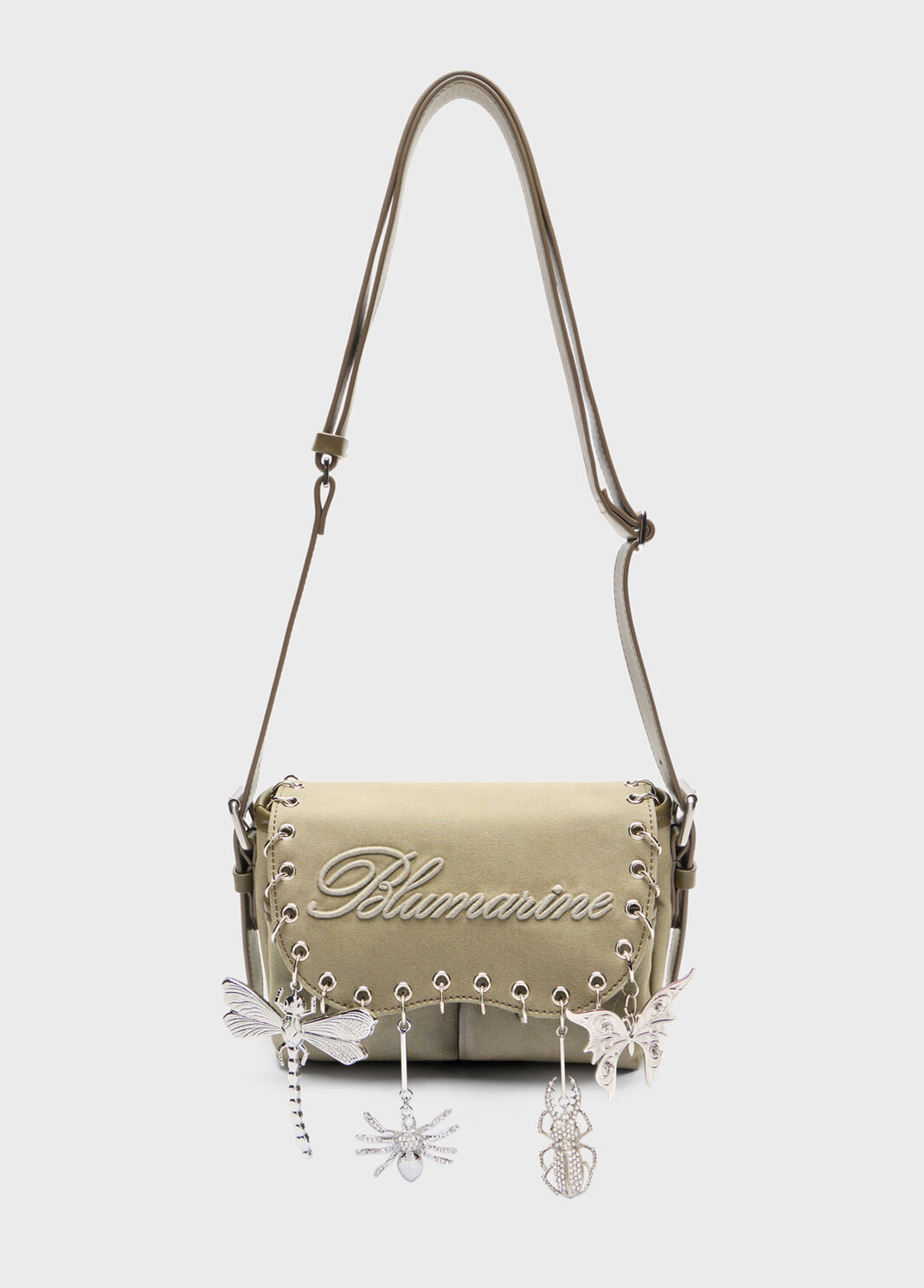 front packshot with logo and charms