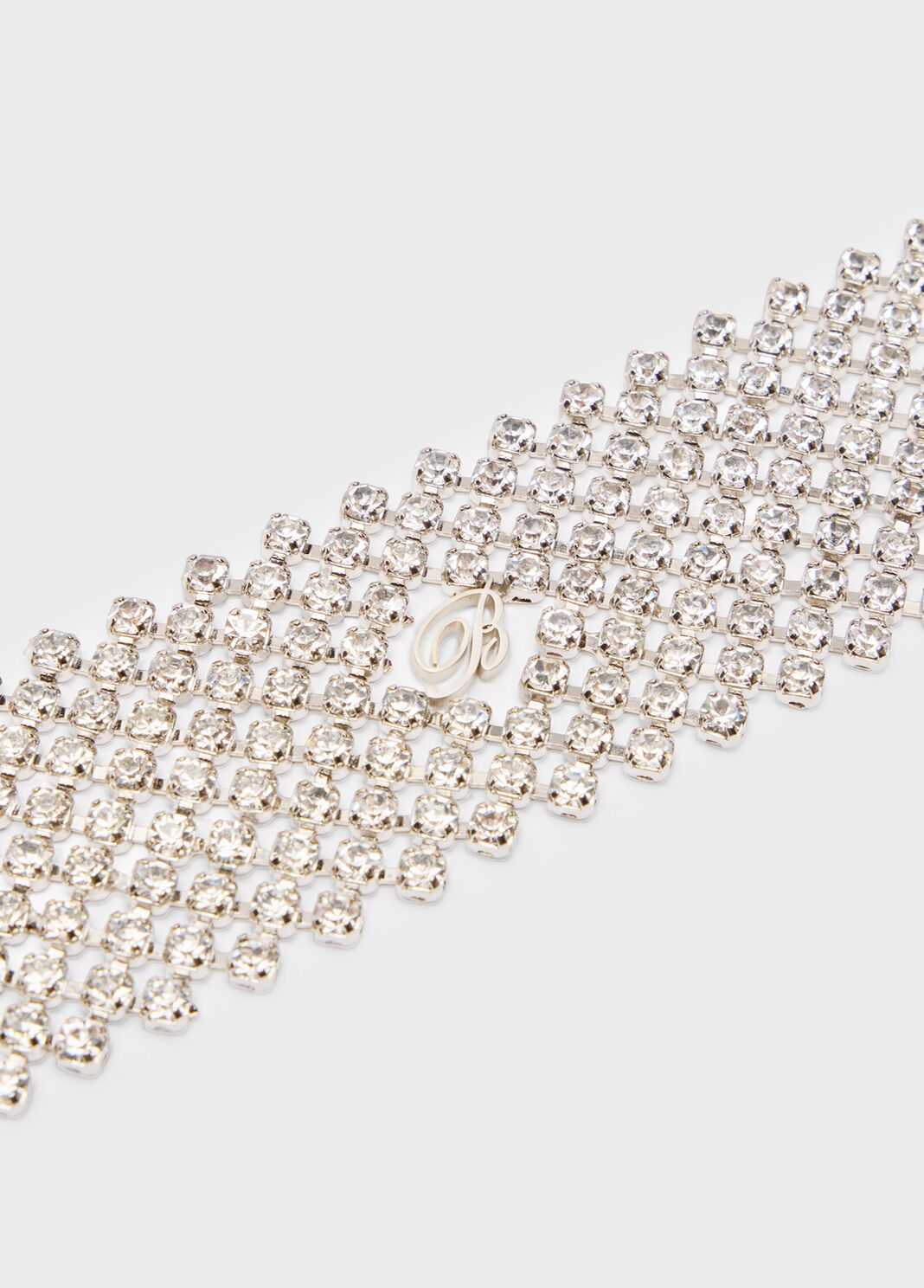 close crop on faceted glass stones