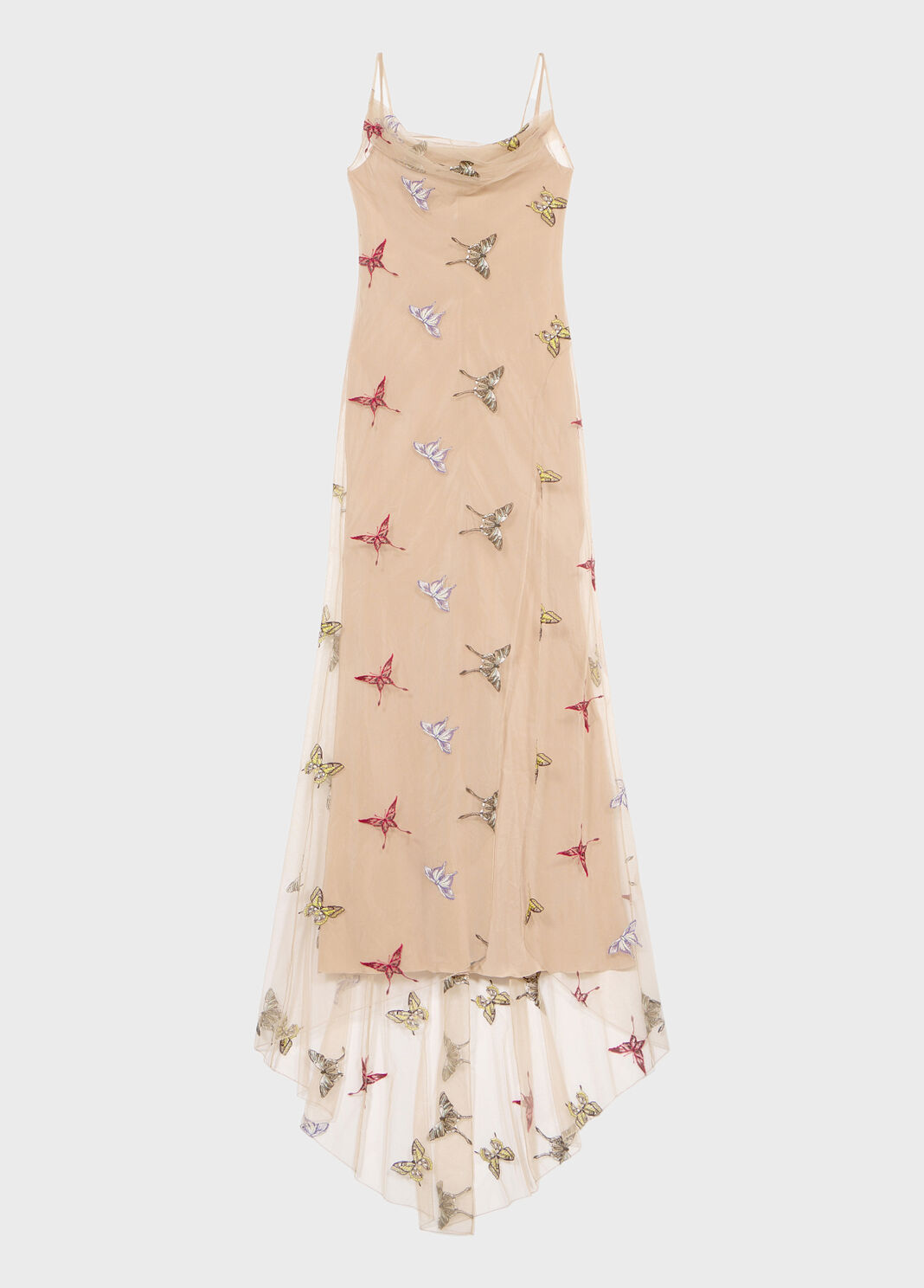flat product view with feathered hem effect