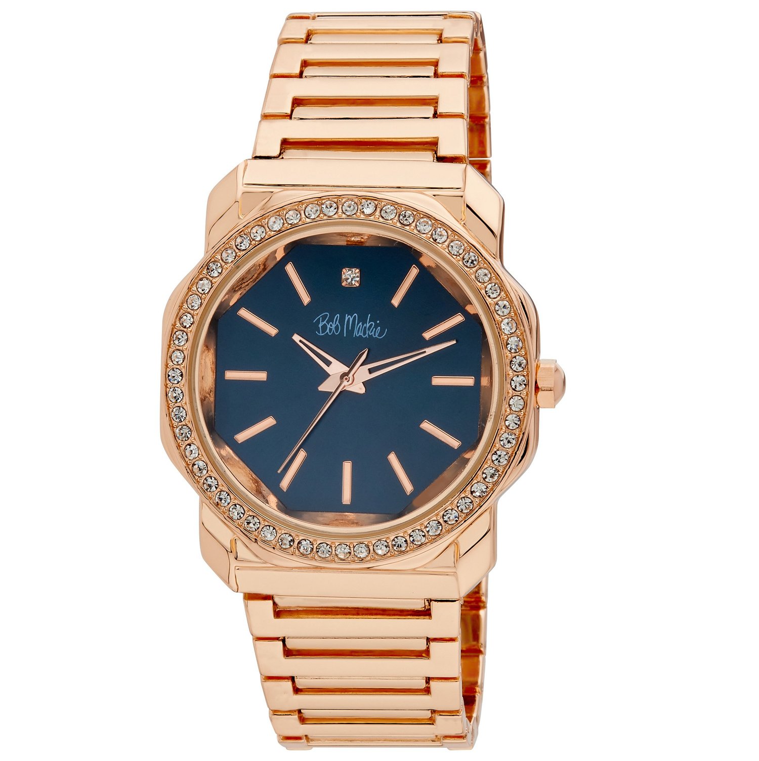Bob Mackie Women's 40mm Diamond Accent Couturier Link Watch
