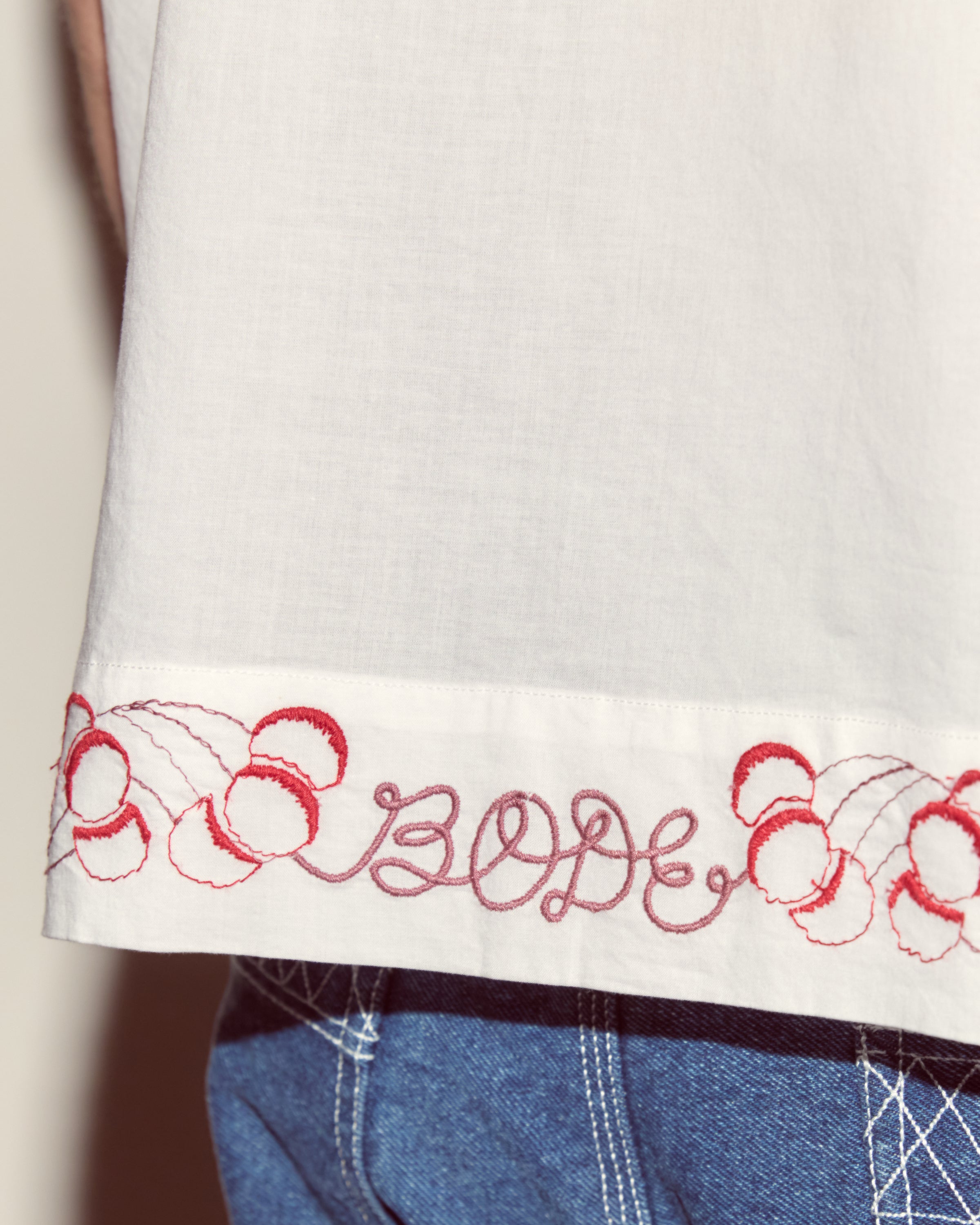 Back view of the white shirt