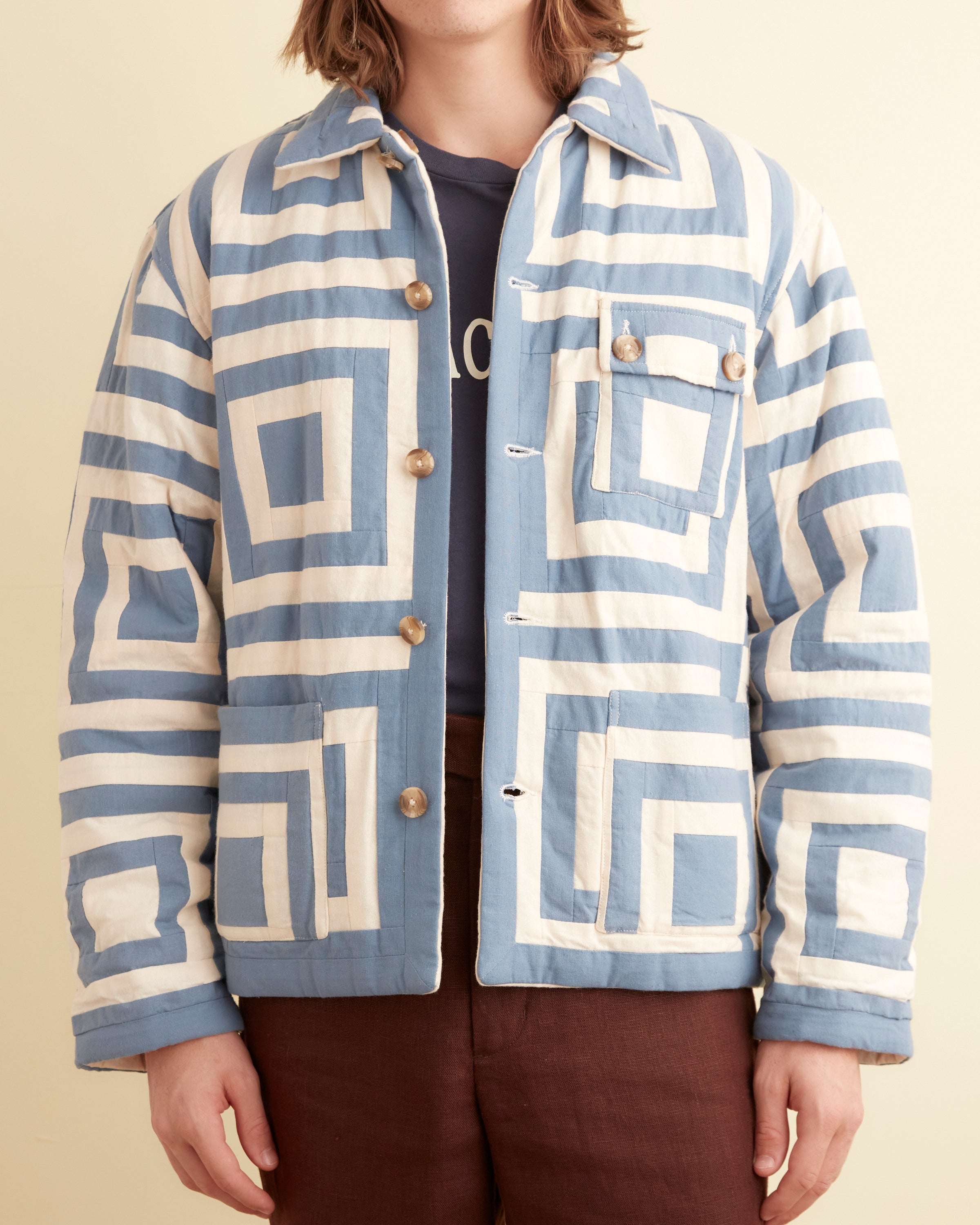 Reversible calico-backed construction