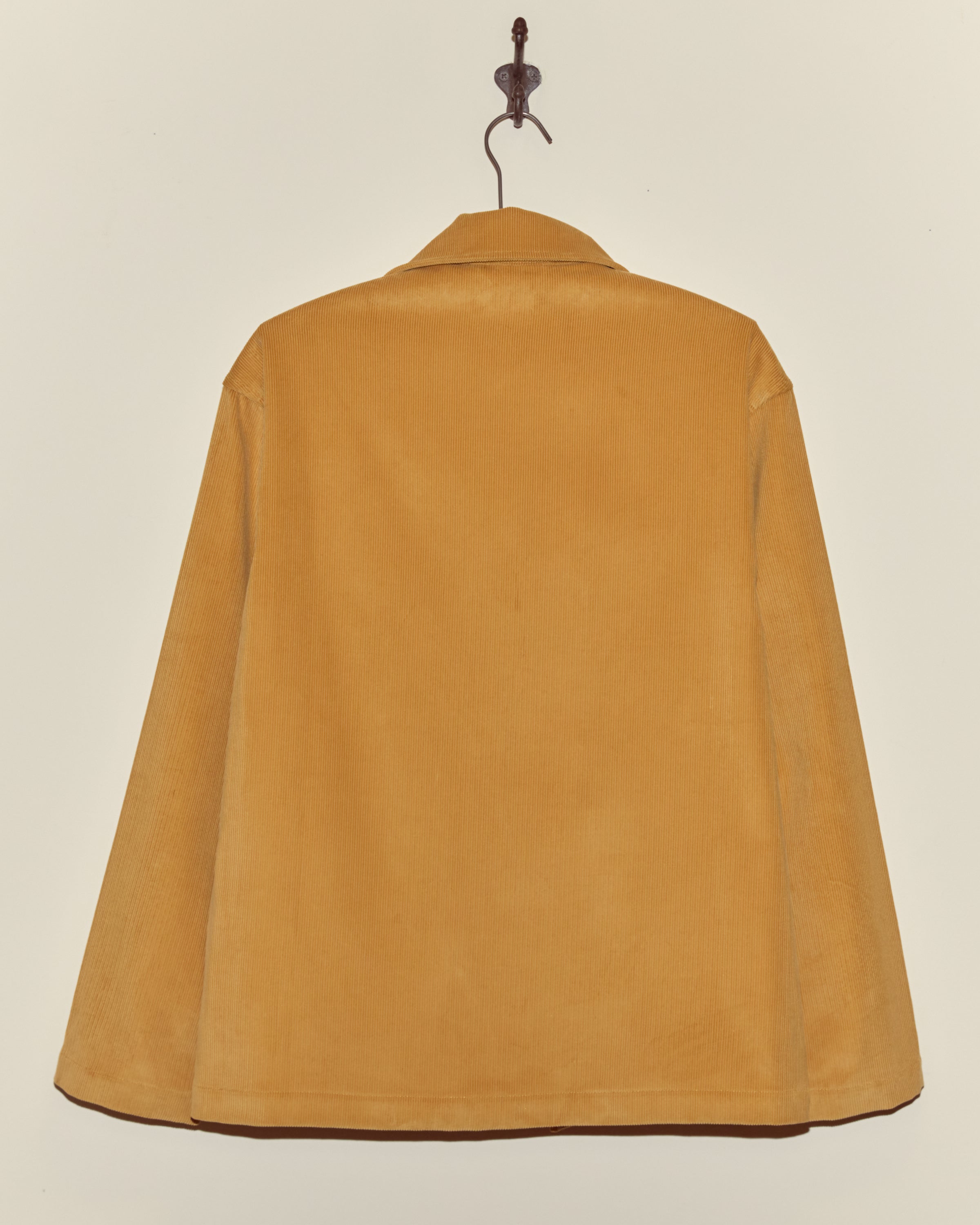 Illustrated corn-colored corduroy close view