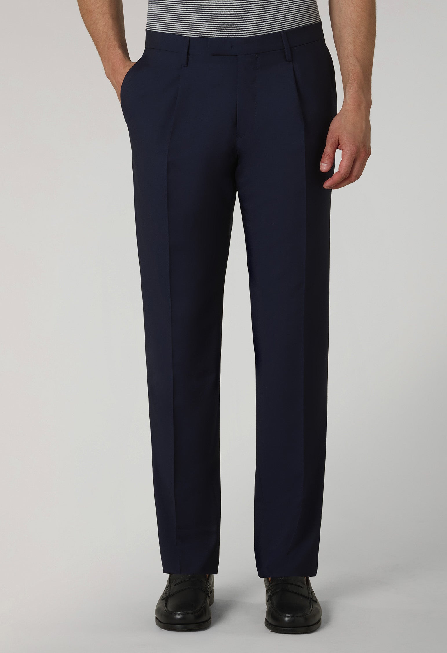 Blue Wool Canva B-Line Suit, back view