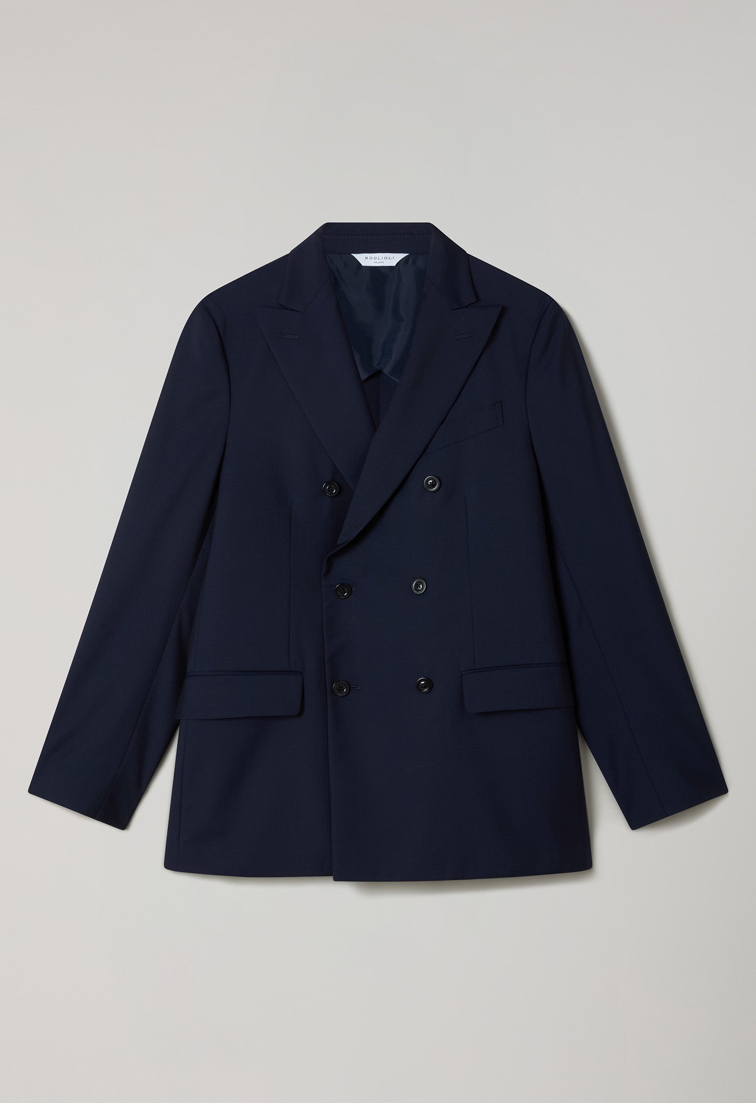 Blue Wool Canva B-Line Suit, fabric or detail view