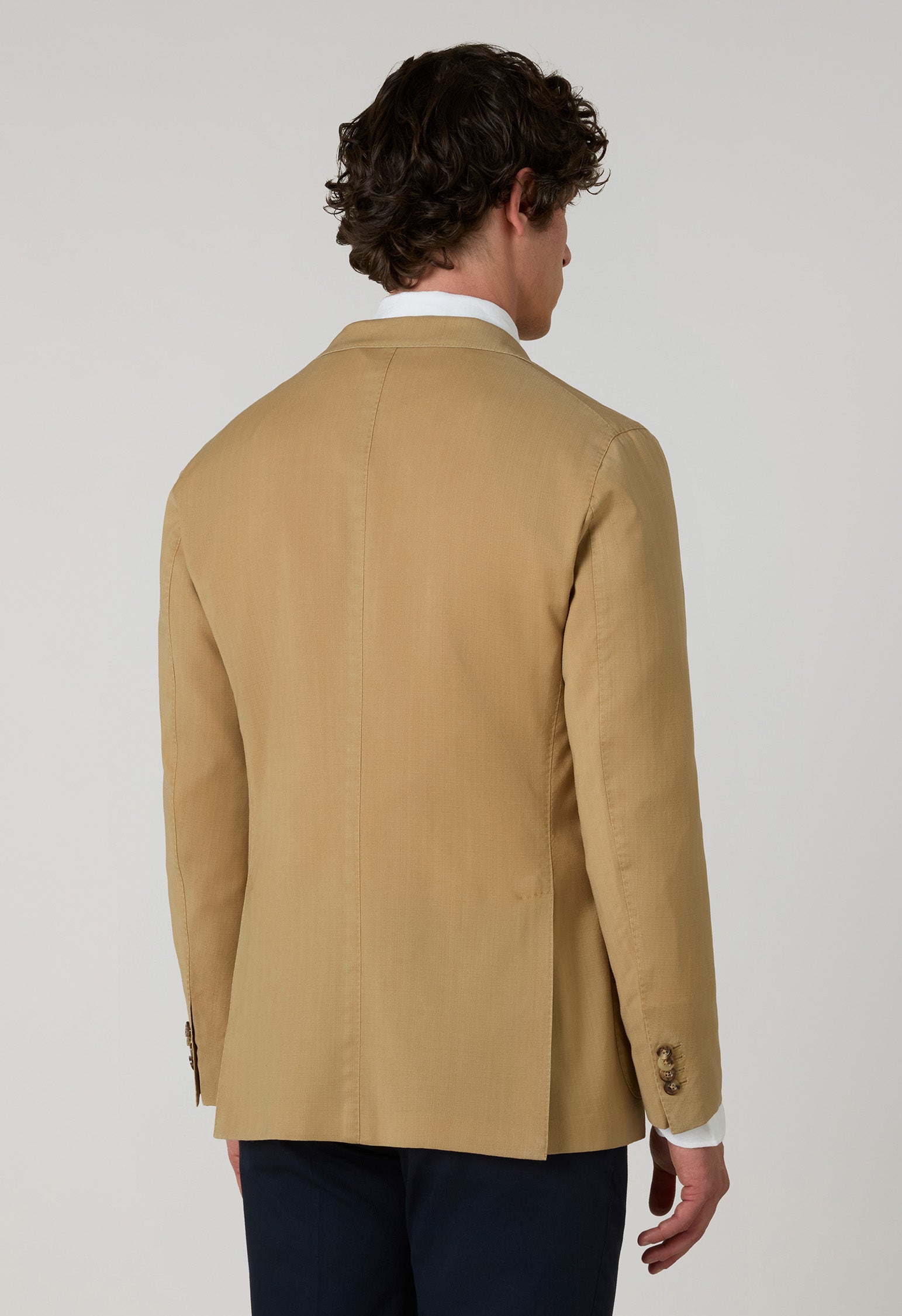 Beige High Performance Wool Cashmere K-Jacket, angled view