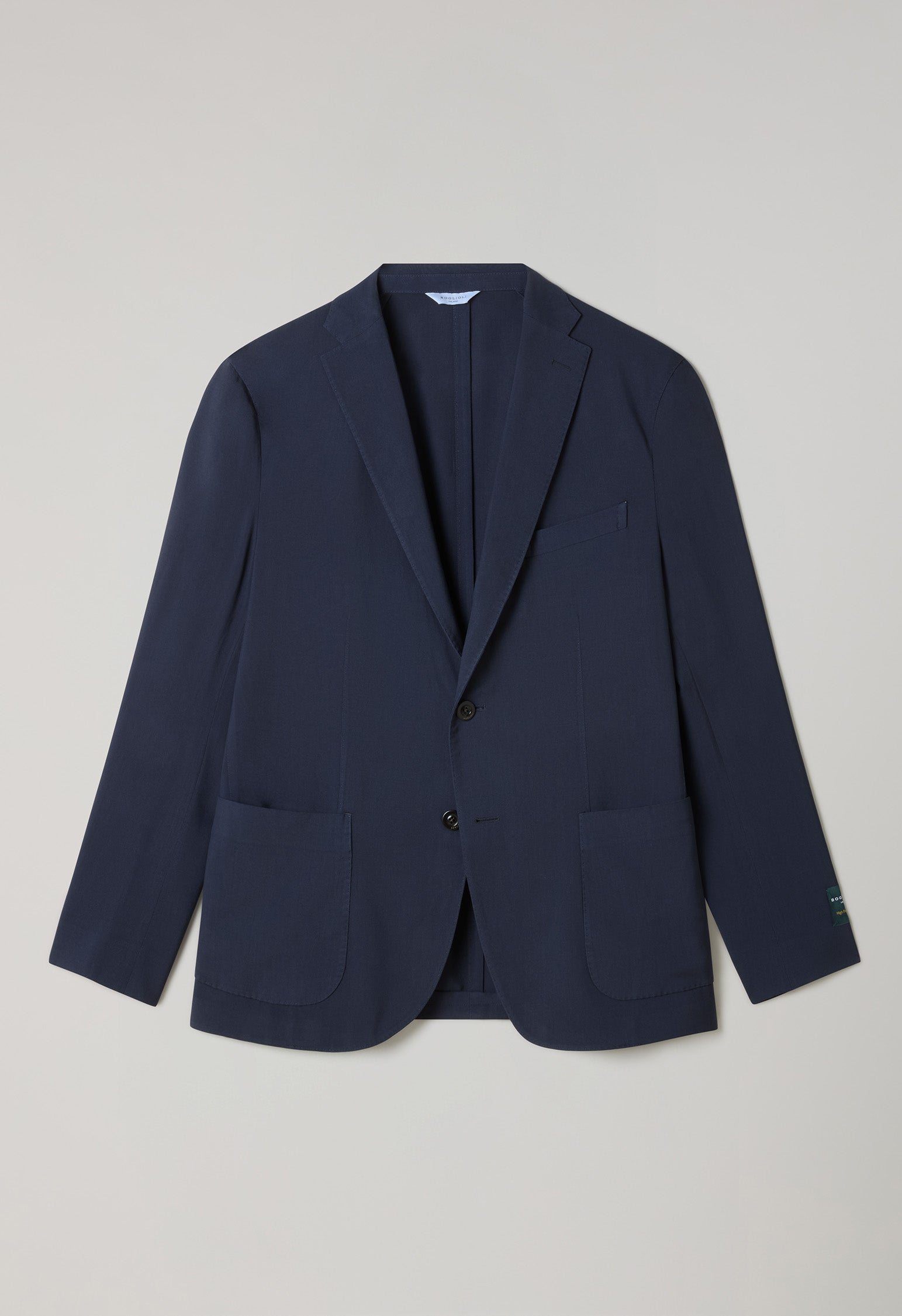 Blue High Performance Wool K-Suit, fabric or detail view