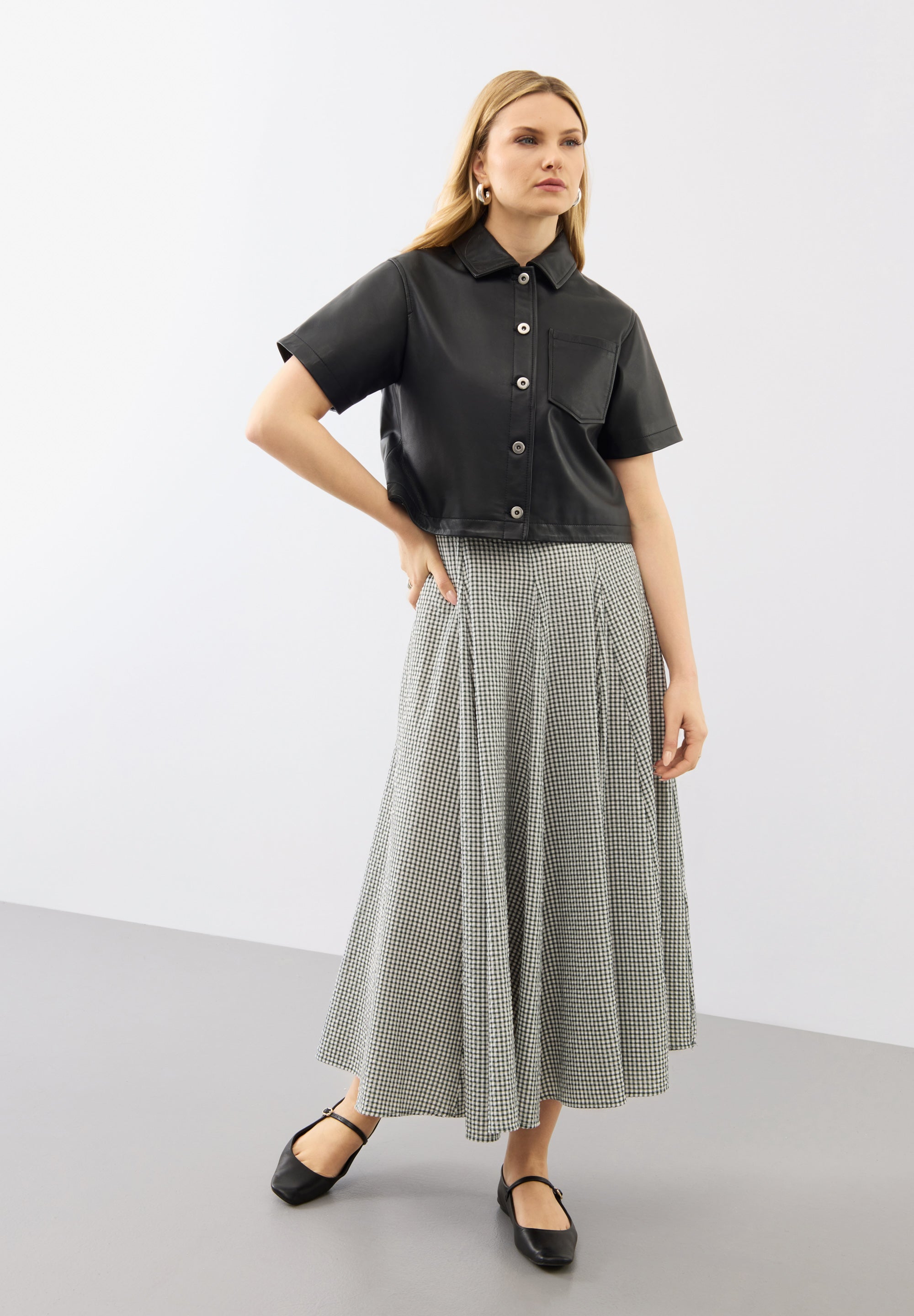 Agatha Leather Shirt