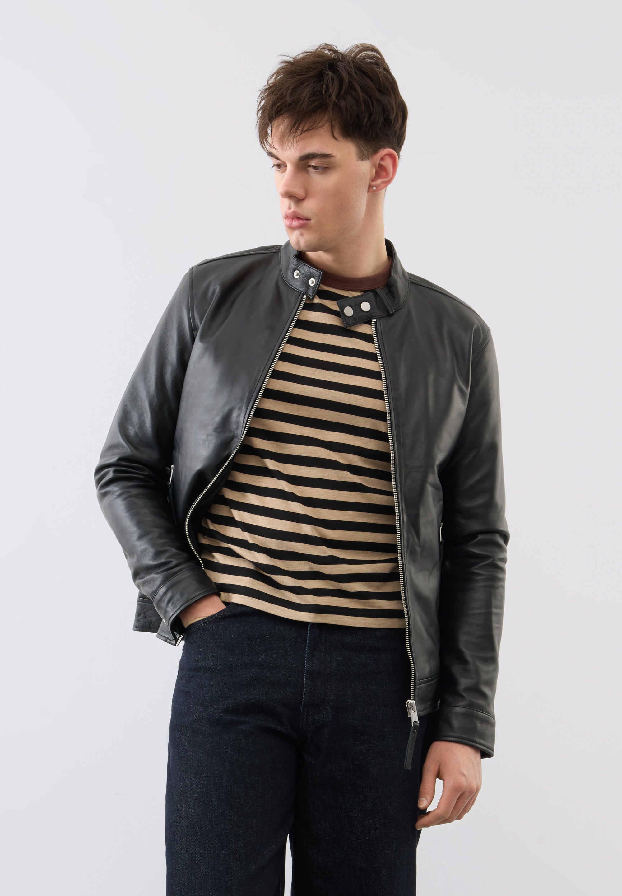 Classic Leather Racer Jacket