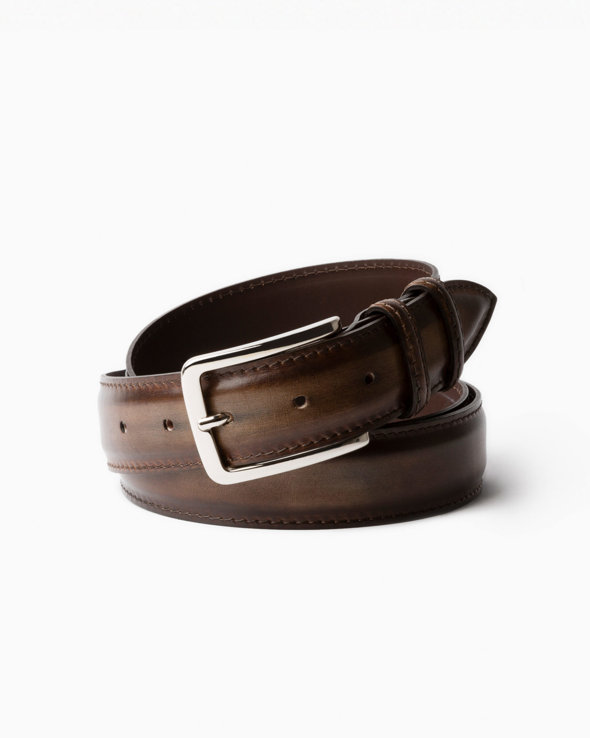 Gray Chocolate Calf Belt