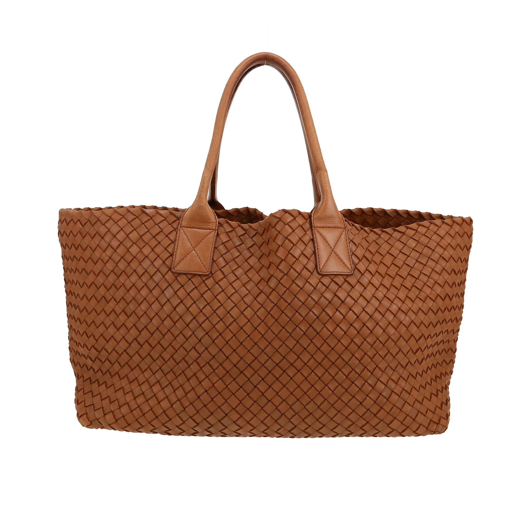 Cognac iteration, the double rolled handles and woven body