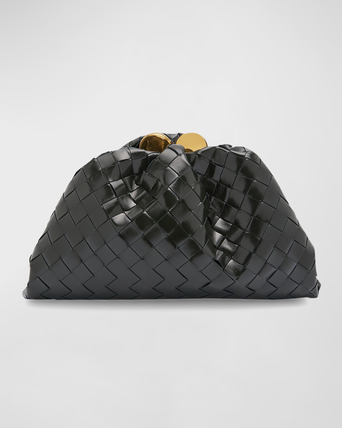 Black Intrecciato with the gold-tone sphere clasp detail