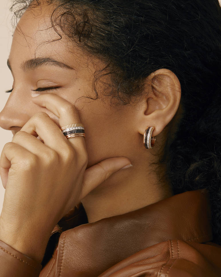 Quatre ring worn as a bold everyday signature