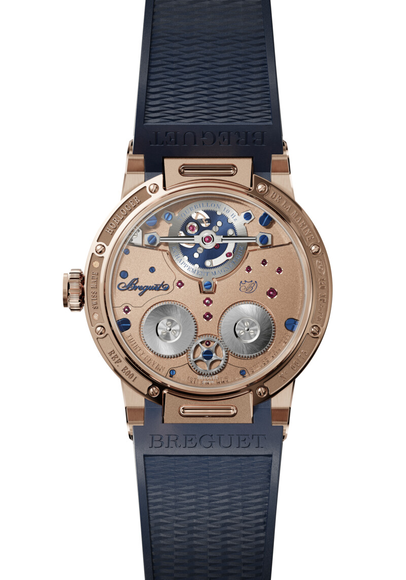 Dial-side view of the high-frequency tourbillon watch