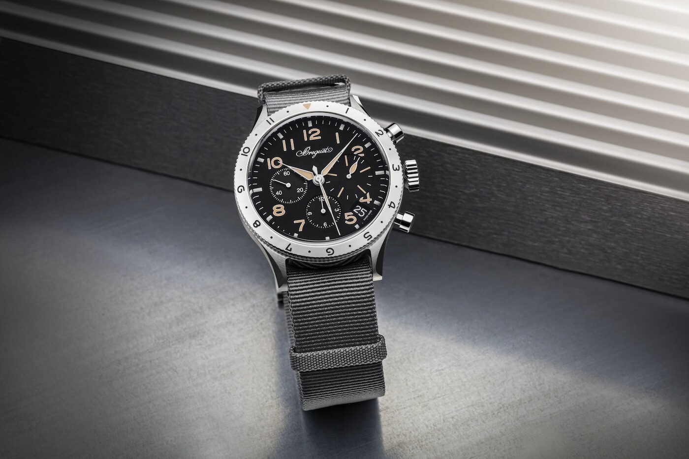 Steel Type XX on a dark strap