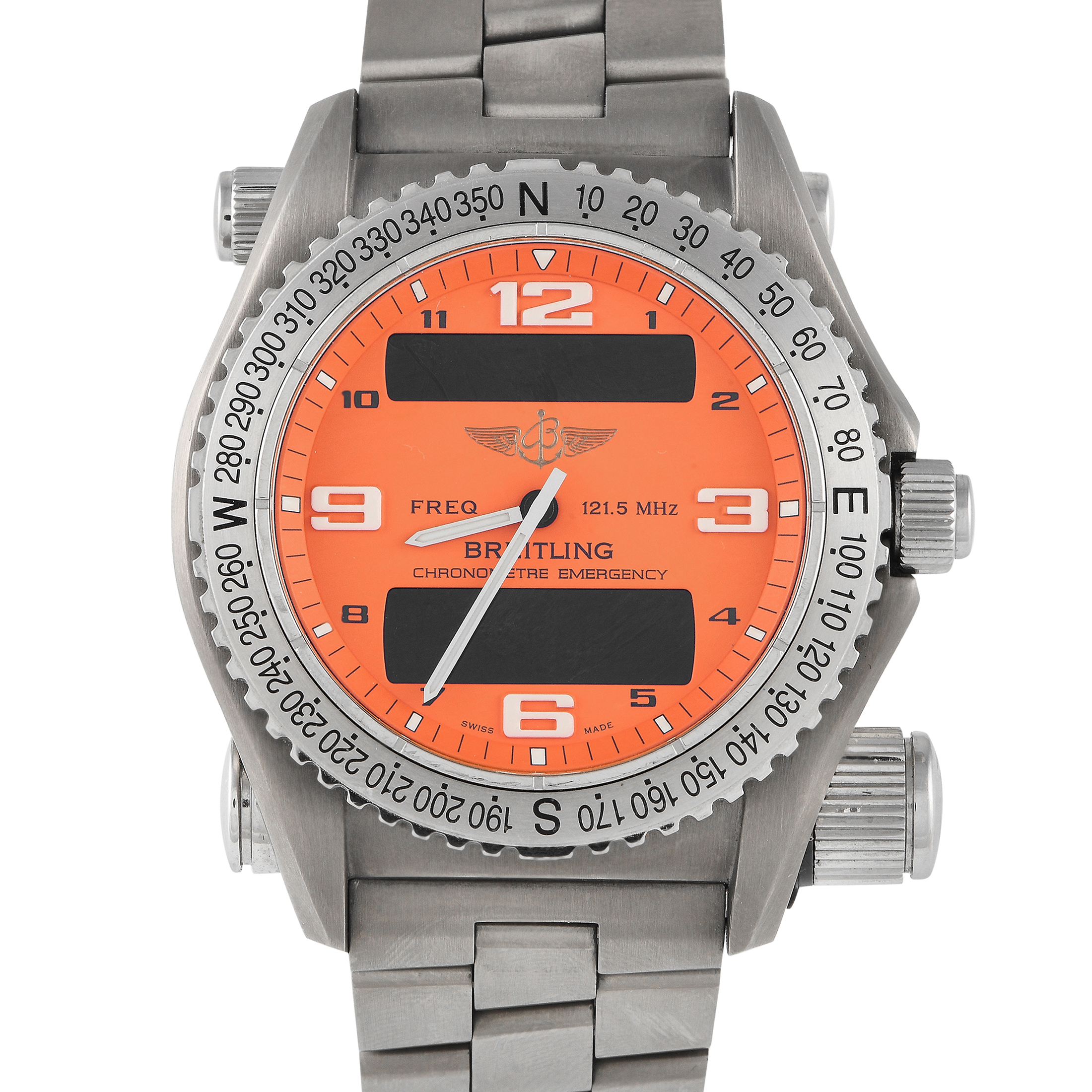 Orange-dial Emergency pre-owned retailer packshot