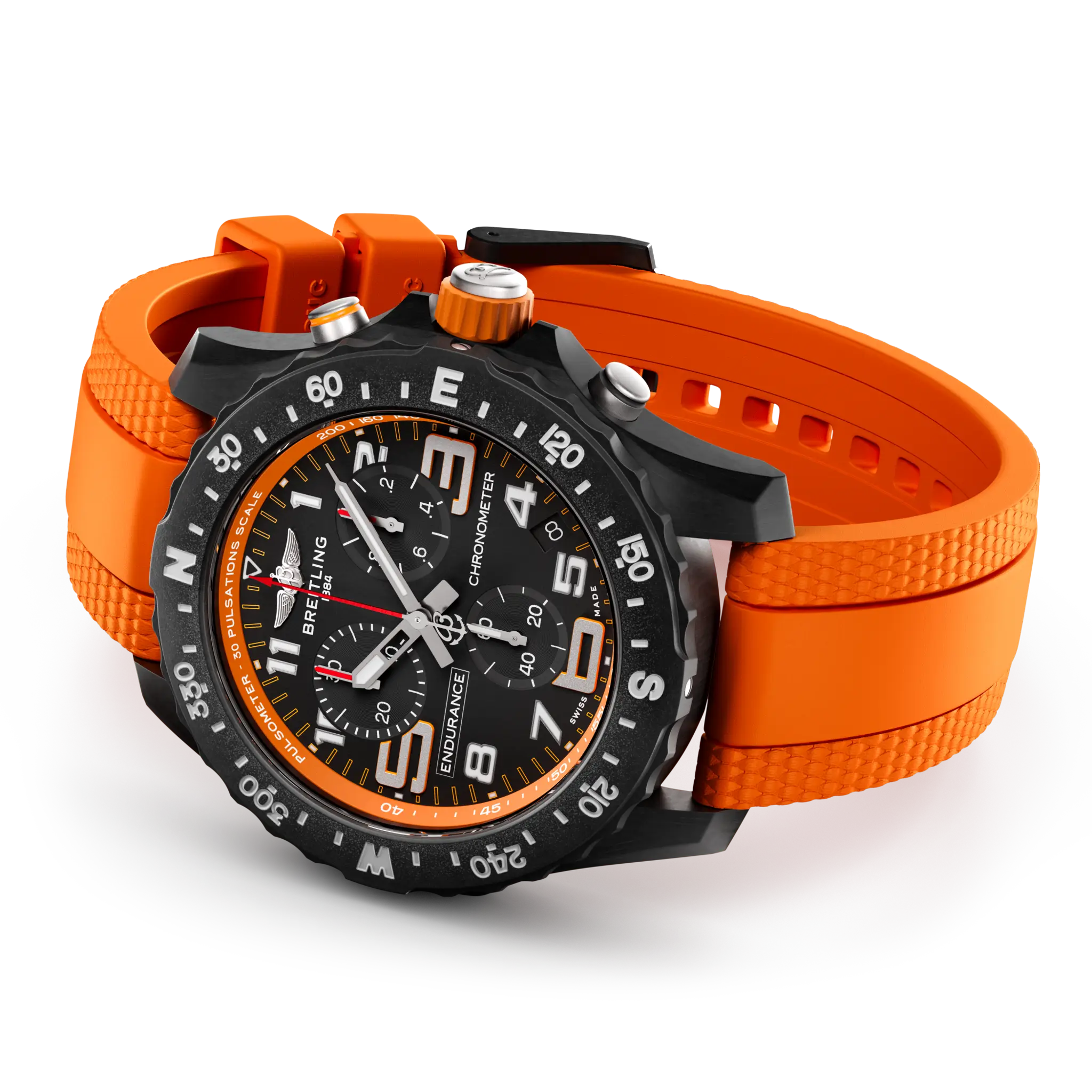 Rolled rubber-strap view of the lightweight sports case