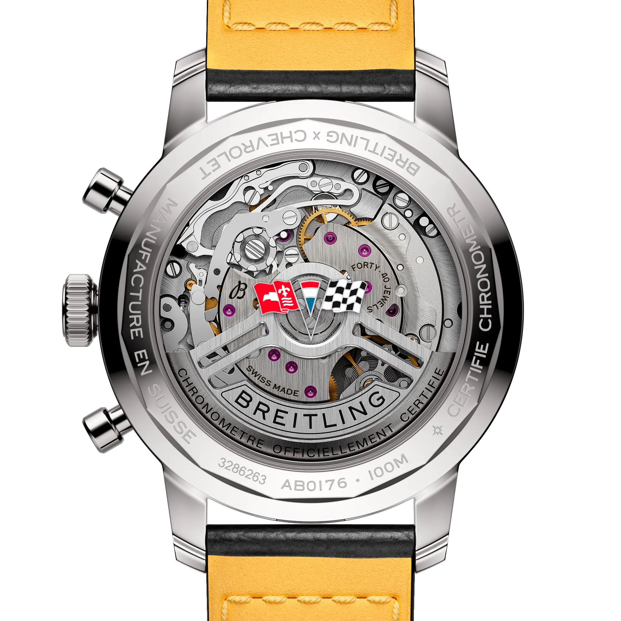 Display back with the Breitling 01 manufacture movement