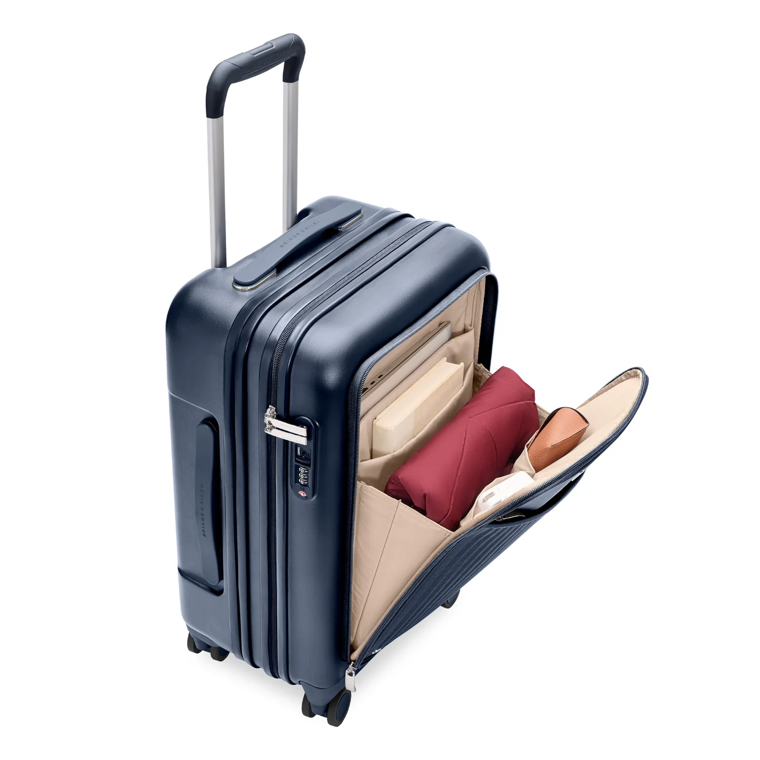 Sympatico Essential 22" Front Pocket Carry-On Expandable Spinner, interior view