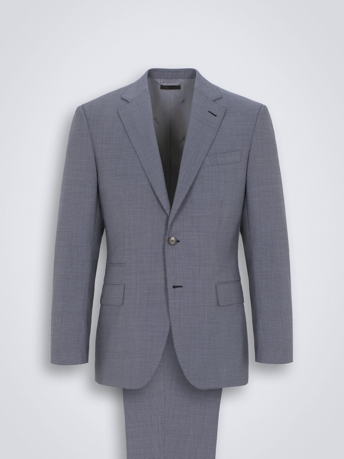 Grey tailored suit silhouette