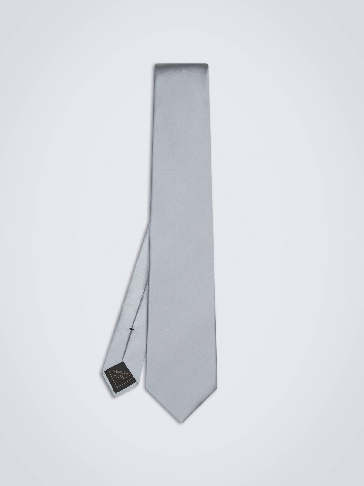 Lead grey silk tie