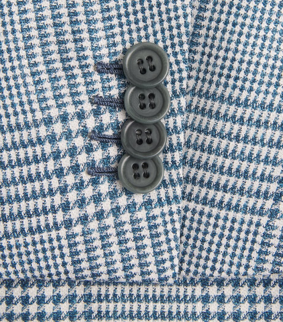 Button and weave close-up