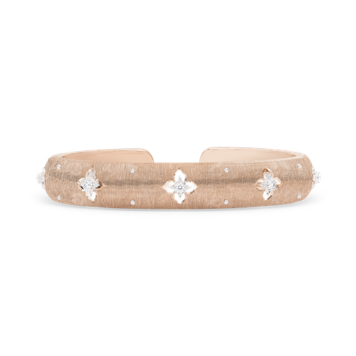Macri Giglio Pink And White Gold And Diamonds Band Bracelet