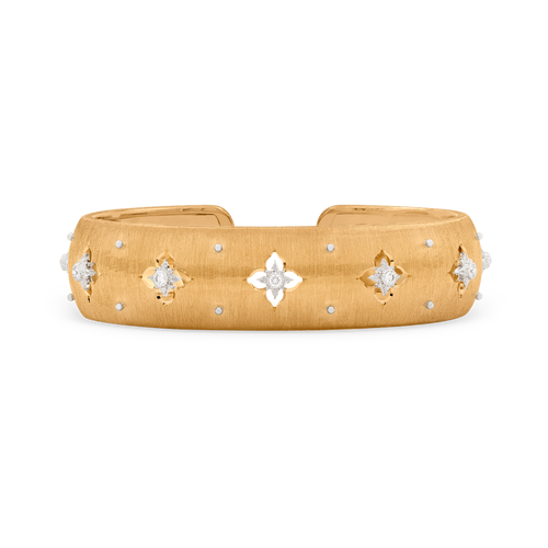 Macri Giglio Yellow And White Gold Set Bracelet With Diamonds