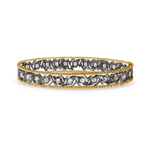 Ramage Bracelet In White And Yellow Gold With Diamonds