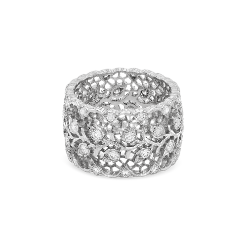 Tulle White Gold Ramage Eternelle Ring With Diamonds