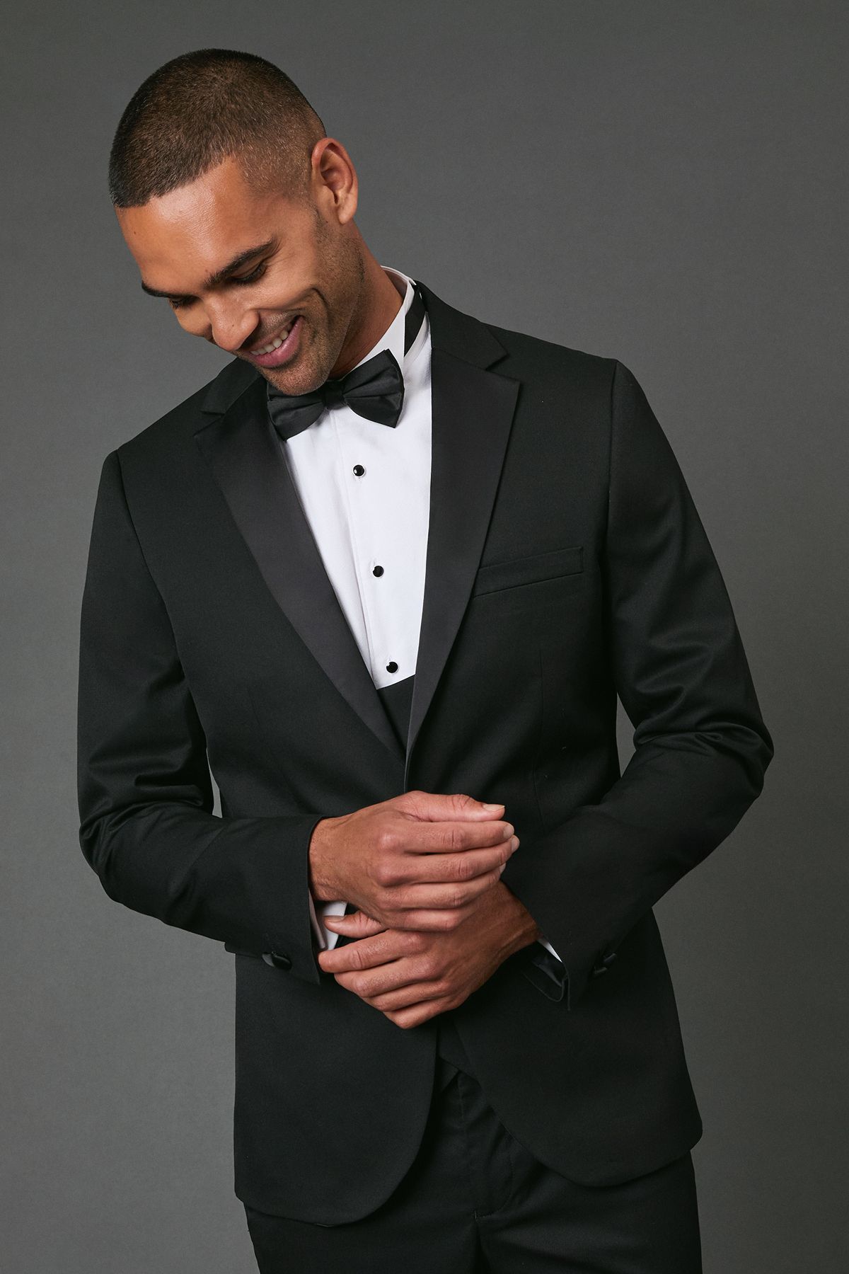 Black Slim Fit Tuxedo Suit Jacket