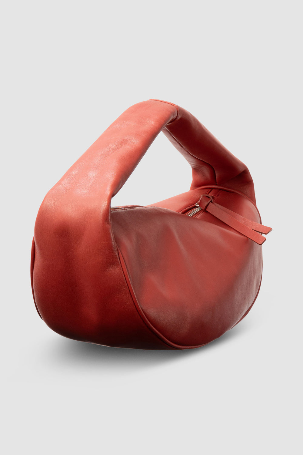 alternate detail or color view — Cush Blood Red Nappa Leather Shoulder Bag