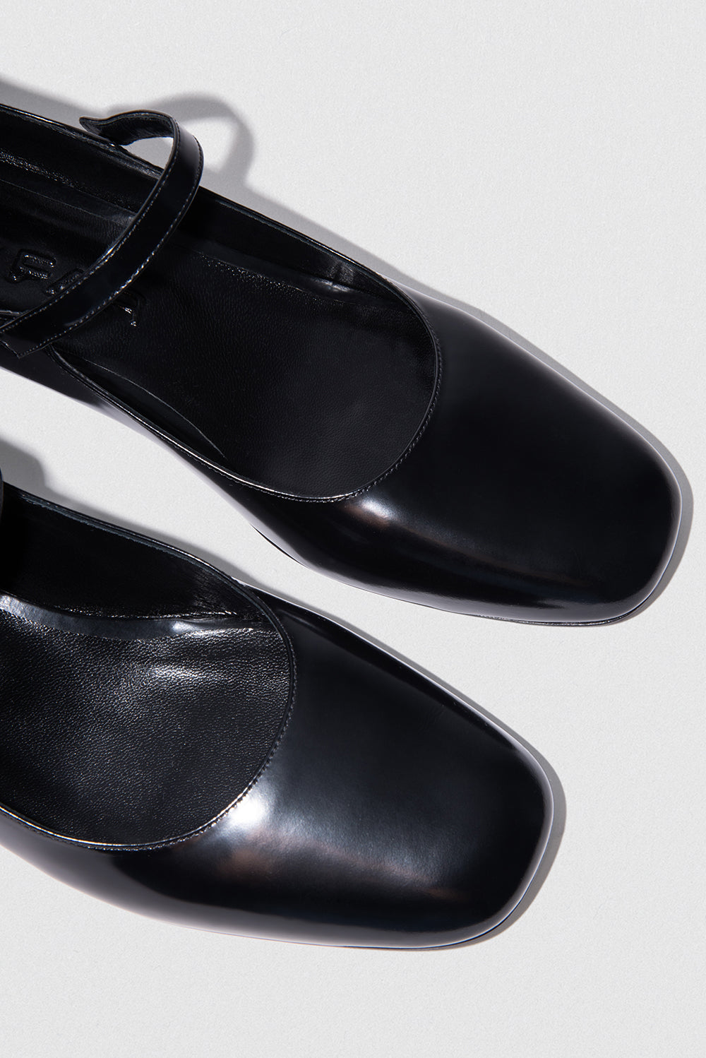 official alternate angle — Ginny Black Semi Patent Leather Mary Jane Pump