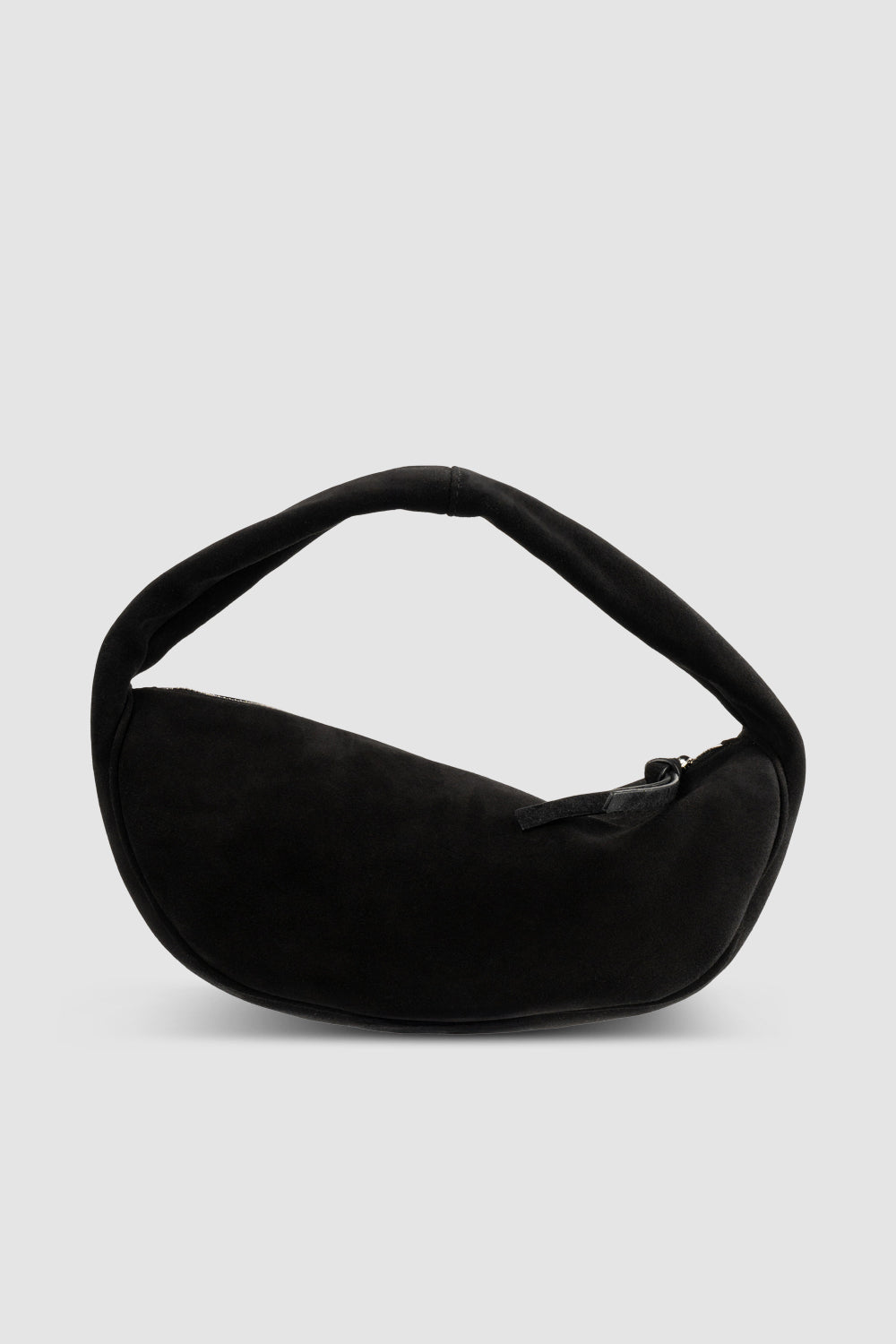 official alternate angle — Cush Black Suede Leather Shoulder Bag