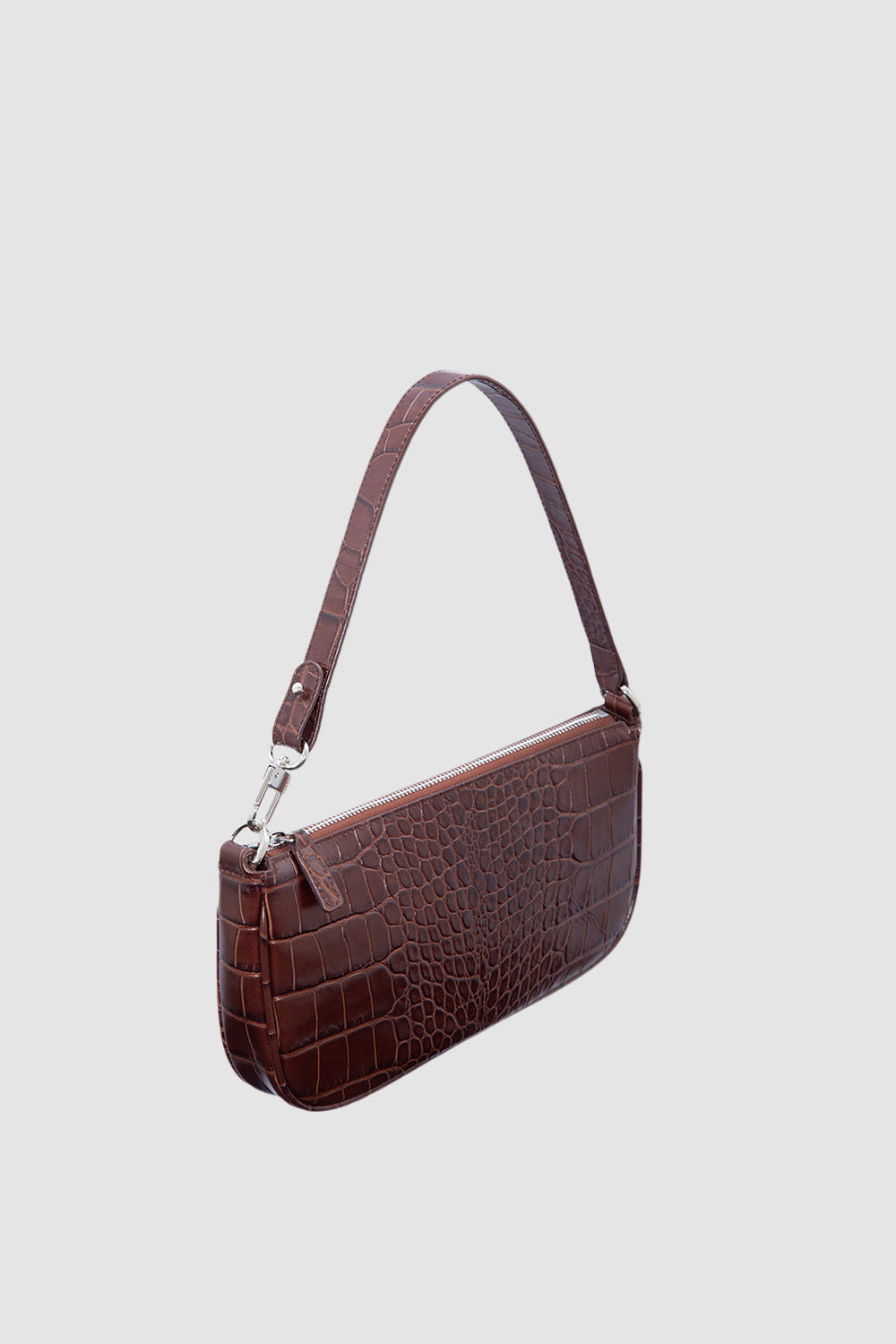 official alternate angle — Rachel Nutella Croco Embossed Leather Shoulder Bag