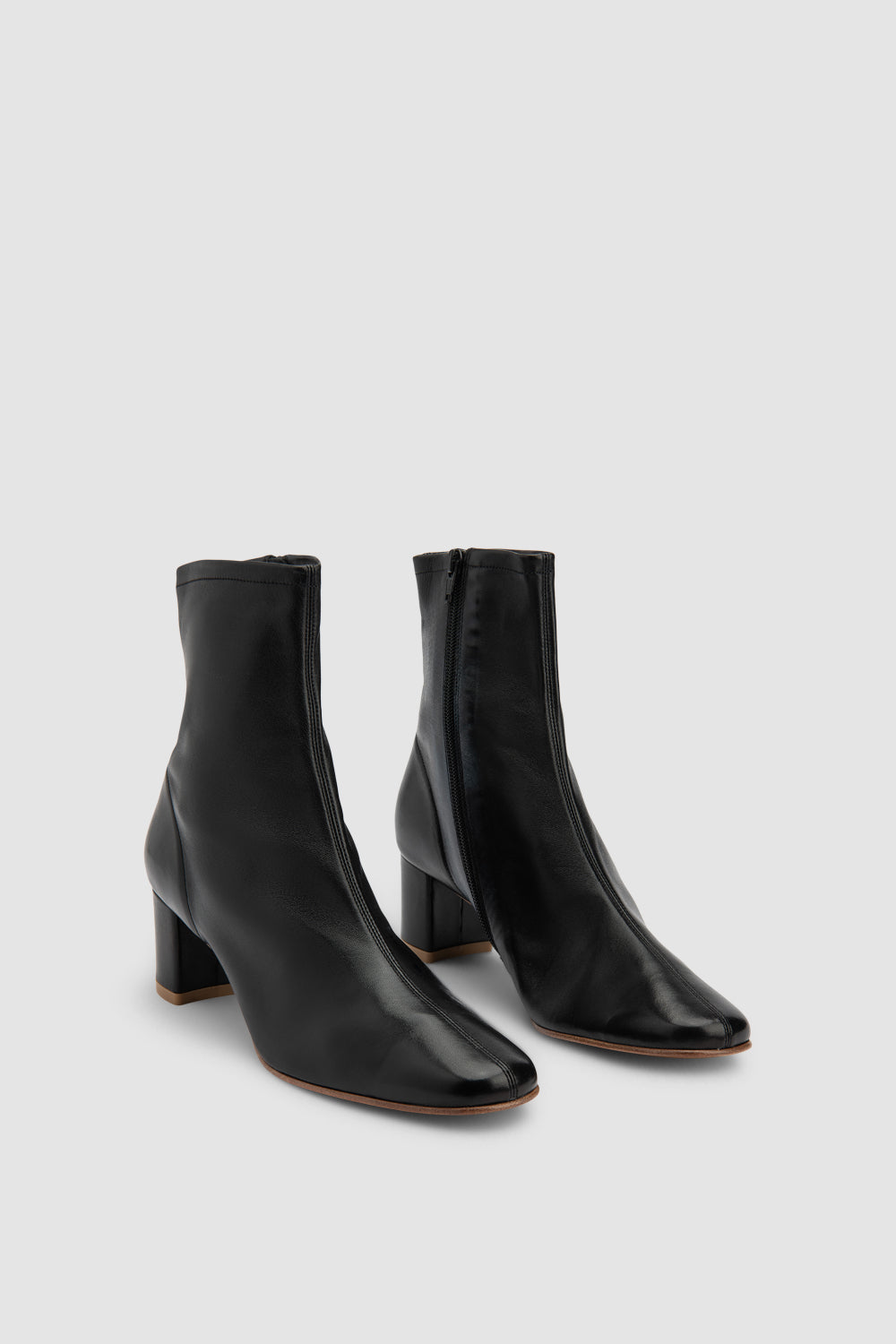 official alternate angle — Sofia Black Leather Ankle Boot