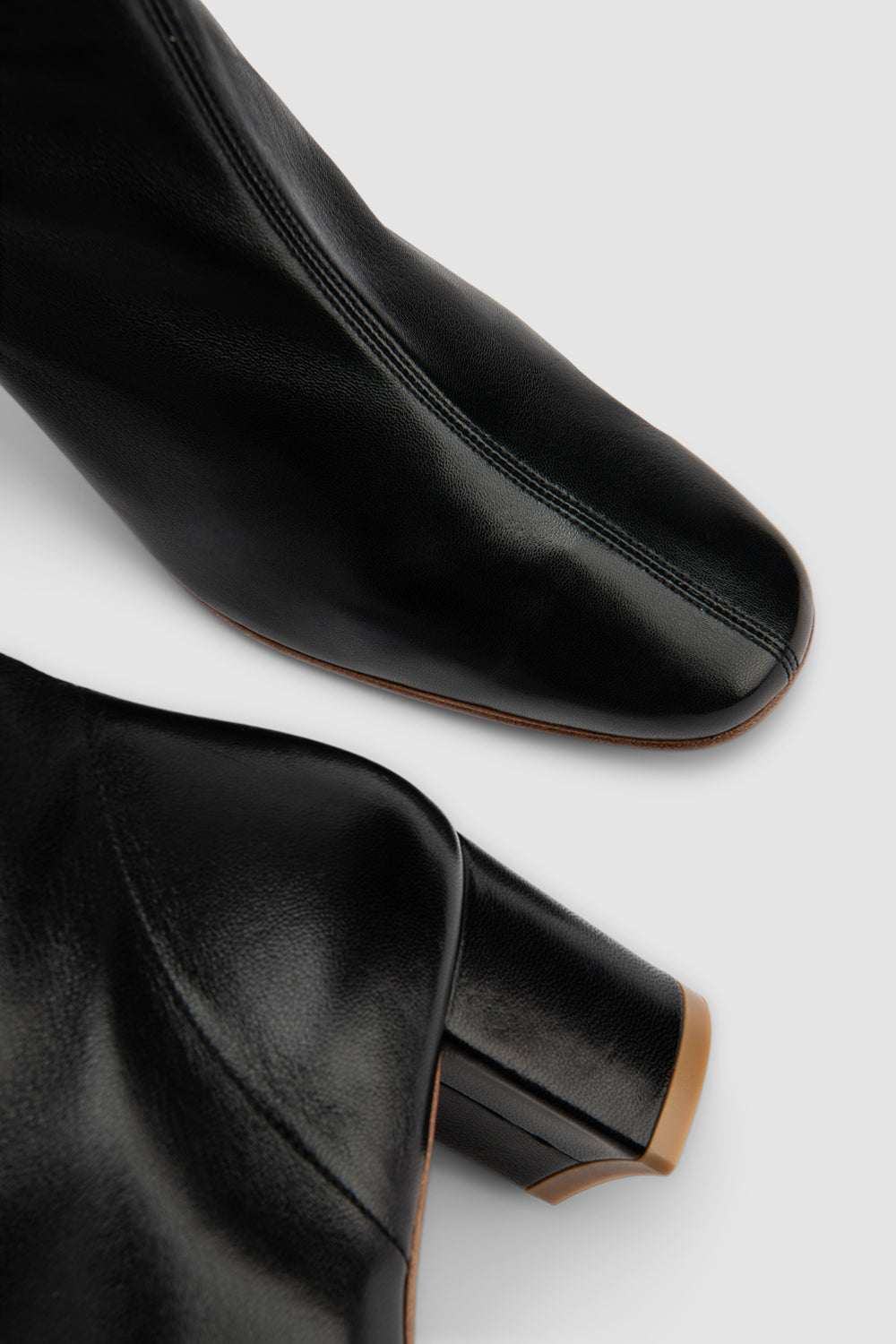 official alternate angle — Sofia Black Leather Ankle Boot