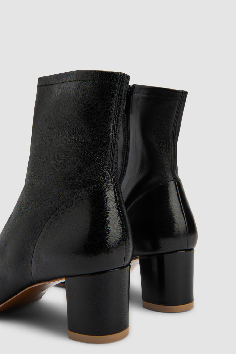 alternate detail or color view — Sofia Black Leather Ankle Boot