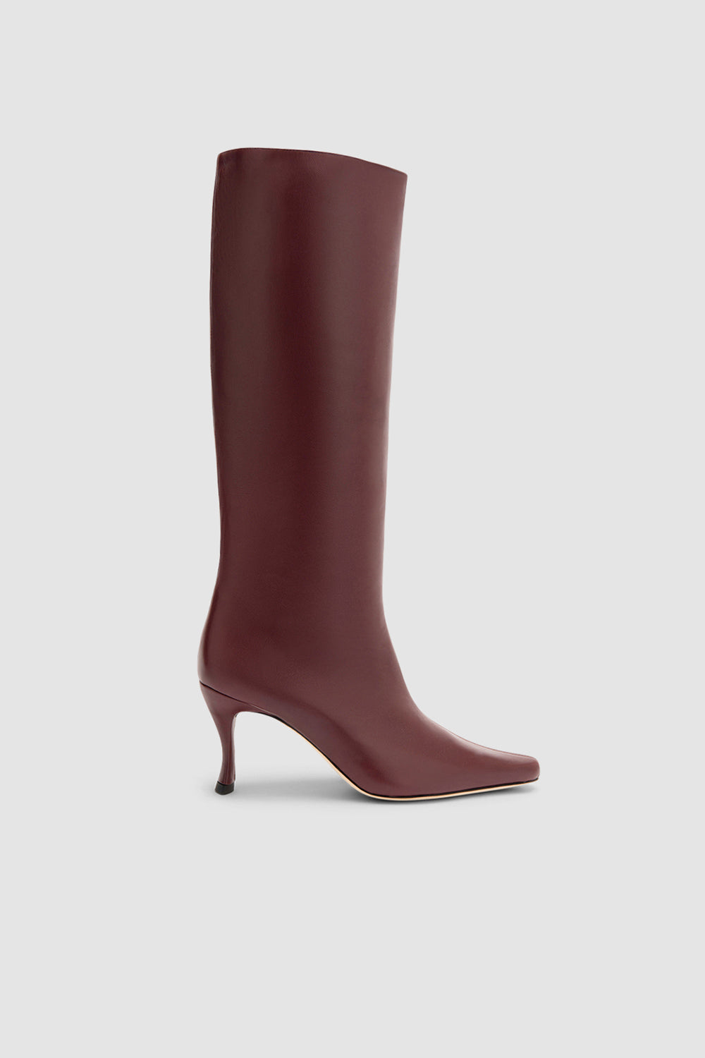 alternate detail or color view — Stevie 42 Sour Cherry Lamb Nappa Leather Knee-High Boot