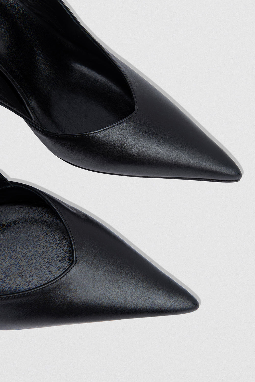official alternate angle — Yasha Black Nappa Leather Slingback Pump