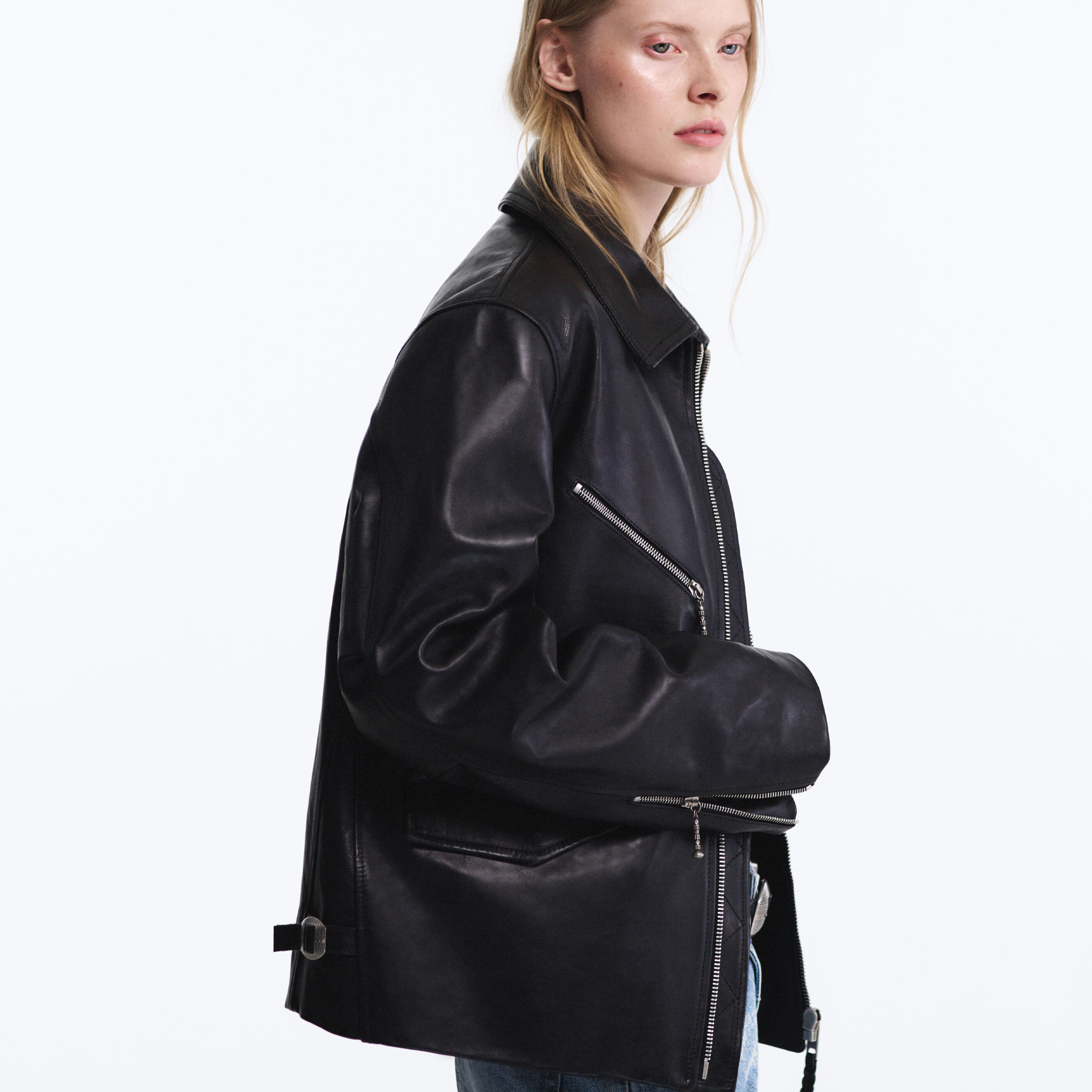 The Rizon Leather Jacket official detail view 4