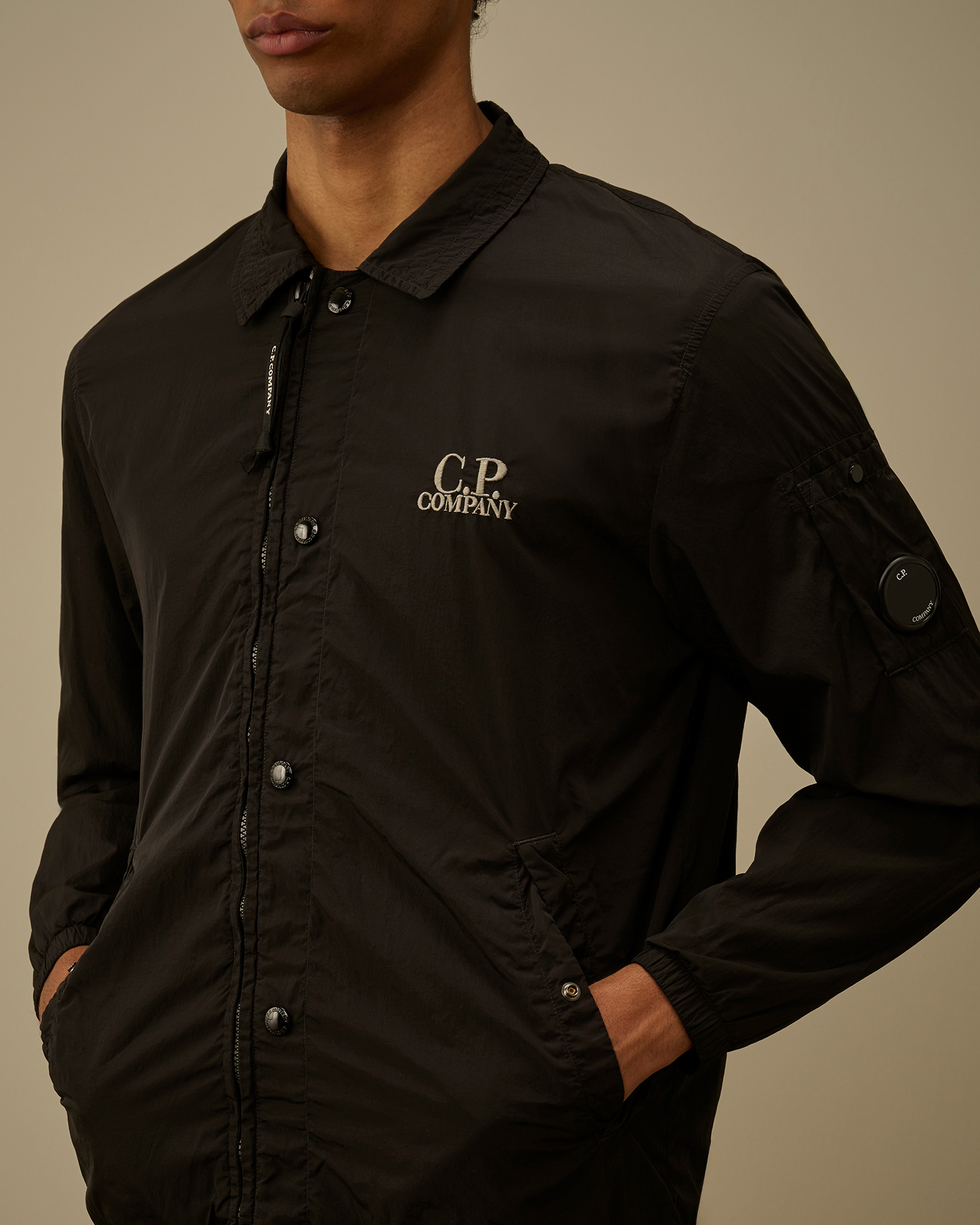 collar and placket detail