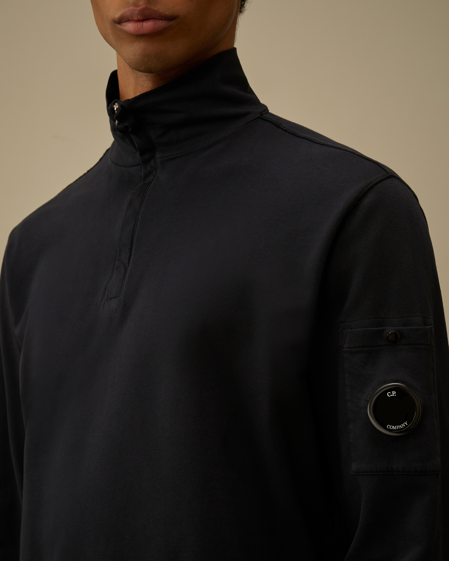 half-zip collar detail