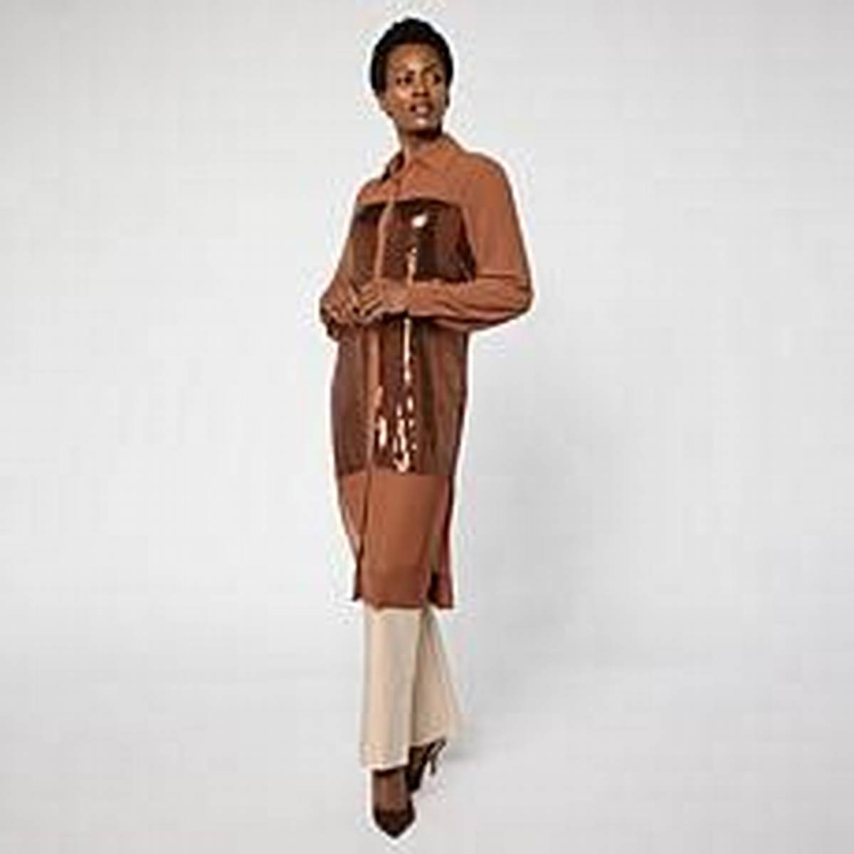 Cognac sequin tunic colorway