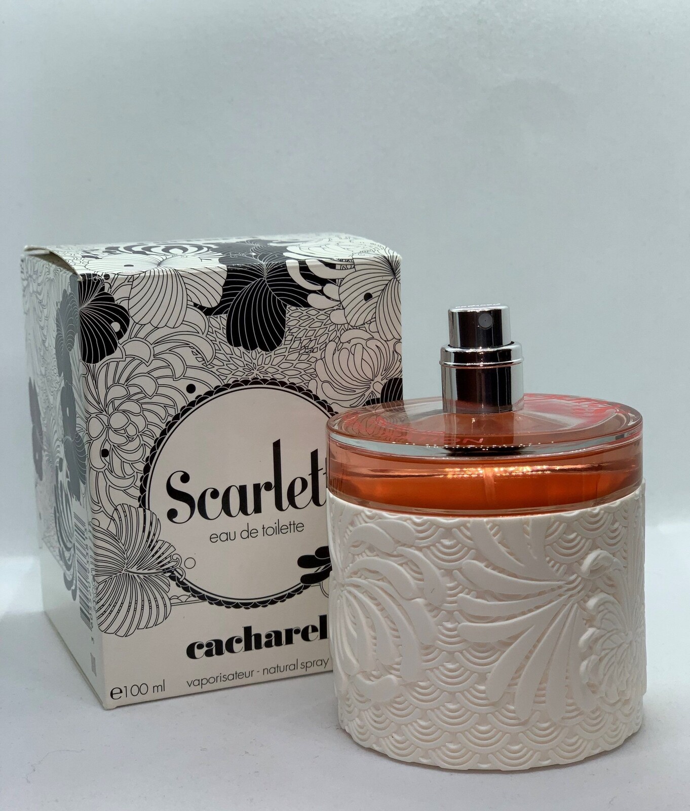 vintage Scarlett bottle and carton
