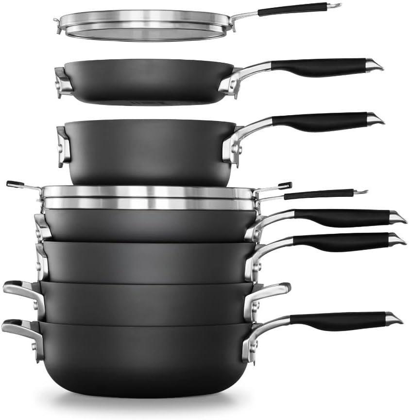 Select by Calphalon® Space-Saving Hard-Anodized Nonstick 9-Piece Cookware Set