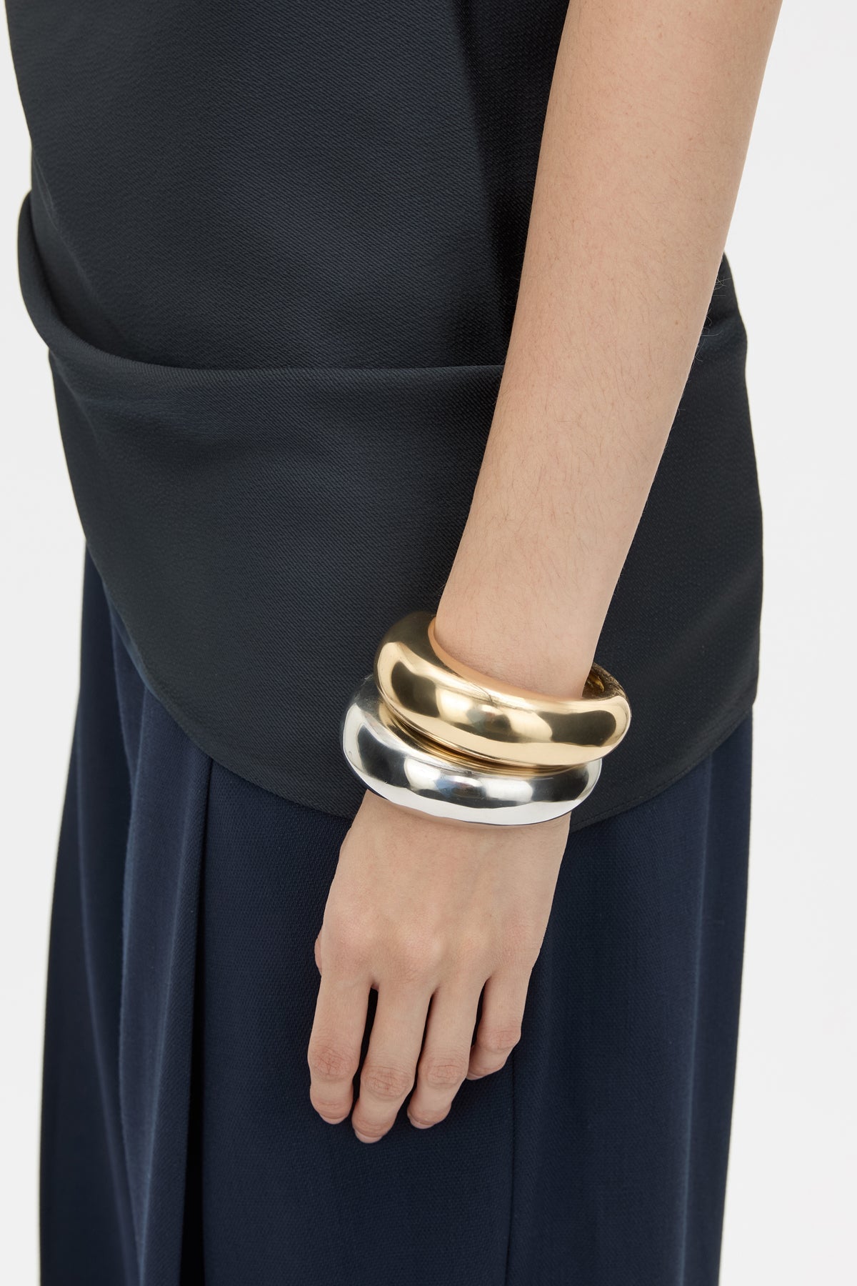 Cuff stacked on wrist