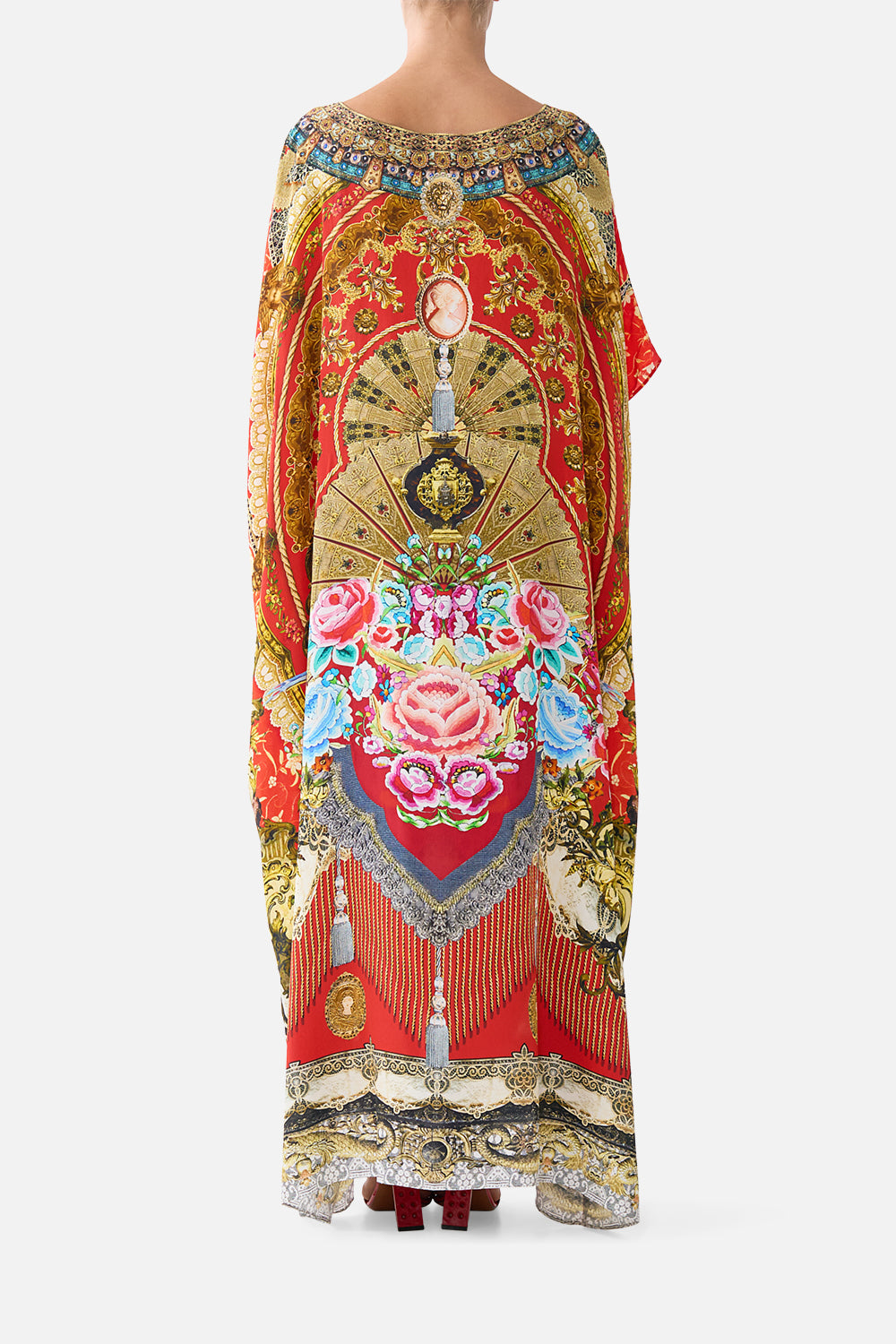 Round Neck Kaftan — styled on body