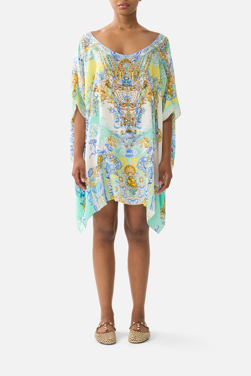 Short Round Neck Kaftan